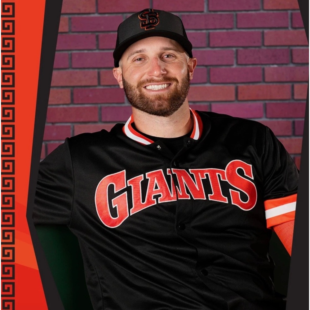 San Francisco Giants 7/25 Giveaway MLB Baseball Jersey Shirt M Black Retro Style